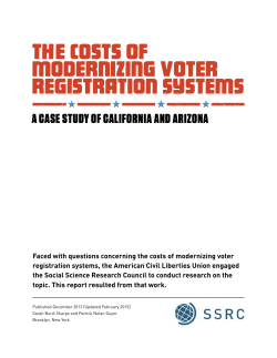 The Costs of Modernizing Voter Registration Systems, A