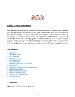 hosted service agreement