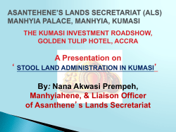 Stool Land Administration in Kumasi