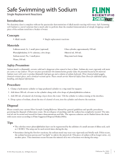 Safe Swimming with Sodium