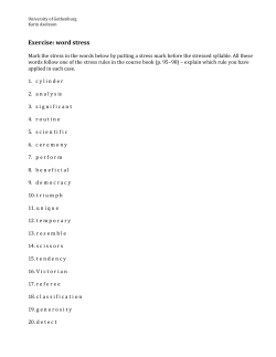 Exercise: word stress
