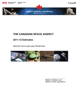 THE CANADIAN SPACE AGENCY 2011
