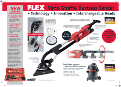 NEW Vario Giraffe Dustless Sander