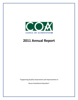 COA Annual Report 2011 - Council on Accreditation of Nurse