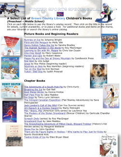A Select List of Brown County Library Children`s Books