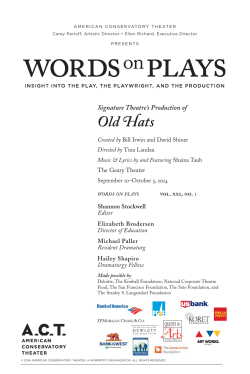 Old Hats - American Conservatory Theater