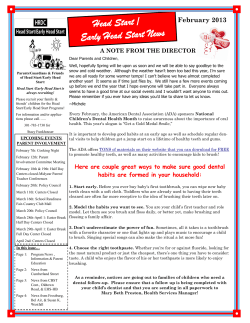 Head Start / Early Head Start News