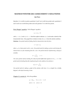 MATH319 WINTER 2013 ASSIGNMENT 3 SOLUTIONS