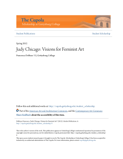 Judy Chicago: Visions for Feminist Art