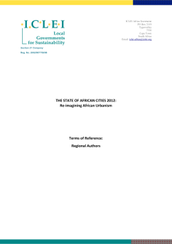 THE STATE OF AFRICAN CITIES 2012 - Univ