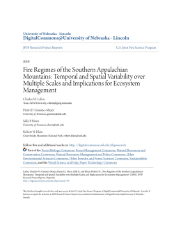 Fire Regimes of the Southern Appalachian Mountains: Temporal