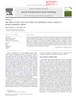 The effect of color (red versus blue) on assimilation