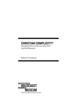 christian complicity? - United States Holocaust Memorial Museum