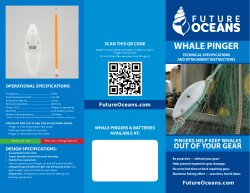 FutureOceans Whale Pinger Brochure