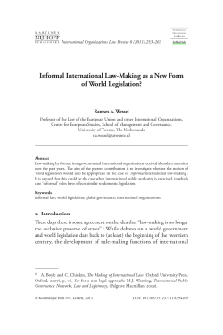 Informal International Law-Making as a New Form of World