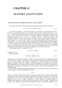 Sensory Adaptation - Biopsychology.org