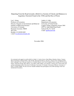 Departing From the Road towards a Belief in a System of Checks