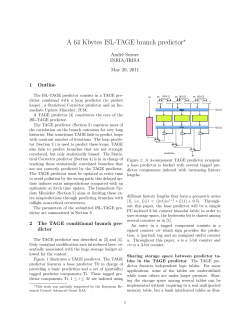 A 64 Kbytes ISL-TAGE branch predictor
