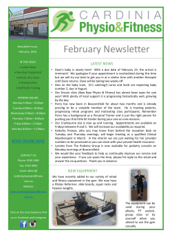 February Newsletter - Cardinia Physio and Fitness