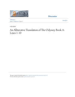 An Alliterative Translation of The Odyssey Book A: Lines 1-10