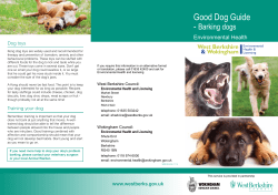 Good Dog Guide - Barking Dogs