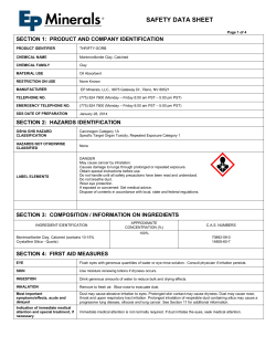 MATERIAL SAFETY DATA SHEET
