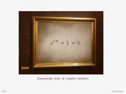 Exponential form of complex numbers - Math