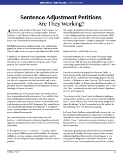Sentence Adjustment Petitions - Wisconsin Policy Research Institute
