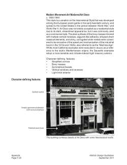 Modern Movement-Art Moderne/Art Deco Character