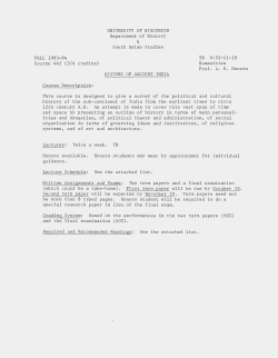 FALL 1983-84 Course 442 (3/4 credits)