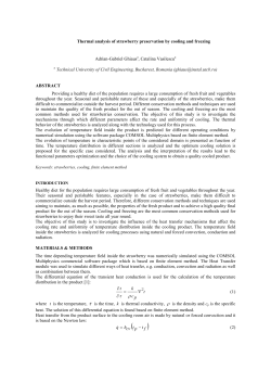 Thermal analysis of strawberry preservation by cooling and freezing