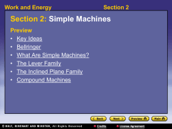 Section 2: Simple Machines - Doral Academy Preparatory School