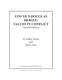 lincoln-douglas debate: values in conflict