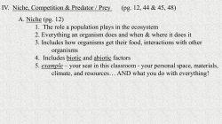 Academic Niche etc. Notes