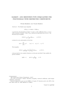 AND BERNSTEIN-TYPE INEQUALITIES FOR