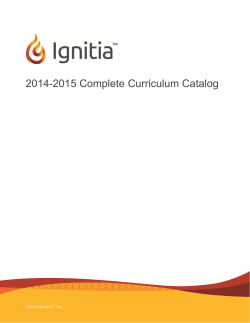 the Ignitia Curriculum catolog to see some of the many courses