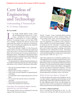 Core Ideas of Engineering and Technology