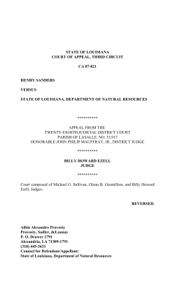 state of louisiana court of appeal, third circuit