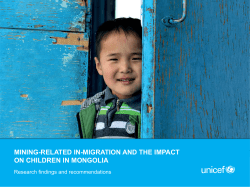 mining-related in-migration and the impact on children in