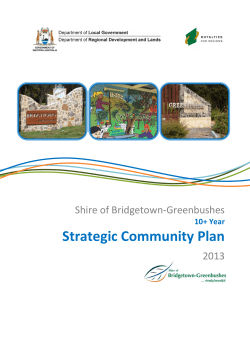Strategic Community Plan - Shire of Bridgetown