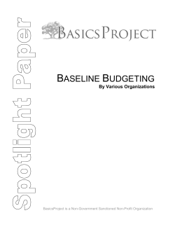 baseline budgeting - The New Media Journal