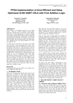 FPGA Implementation of Area Efficient and Delay Optimized 32