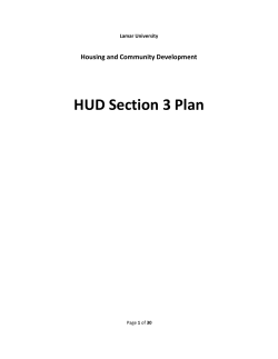 HUD Section 3 Plan