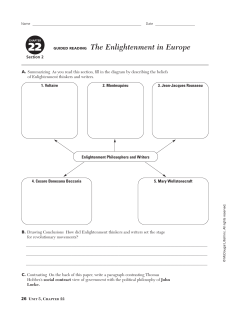 GUIDED READING The Enlightenment in Europe