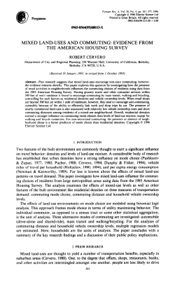 mixed land-uses and commuting