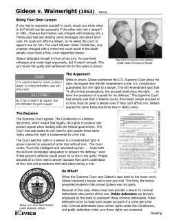 Gideon v. Wainwright (1963) Name