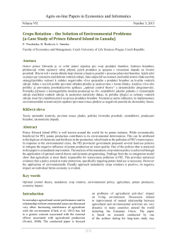 Crops Rotation &ndash; the Solution of Environmental