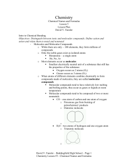 Teaching/Chemistry/Chemistry Lesson Plans 05