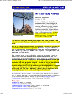 The Gettysburg Address by A