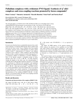 Palladium complexes with a tridentate PNO ligand. Synthesis of &eta;1